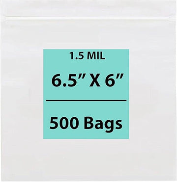 6.5X6 inches Zipper Sandwich Bags With White Strips 1.5 Mil
